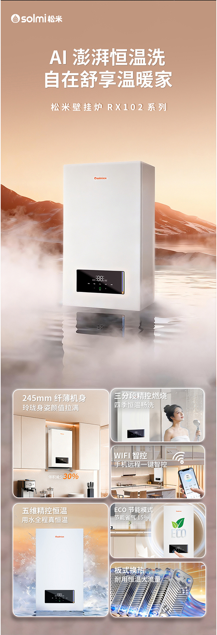 实用壁挂炉RX102系列
