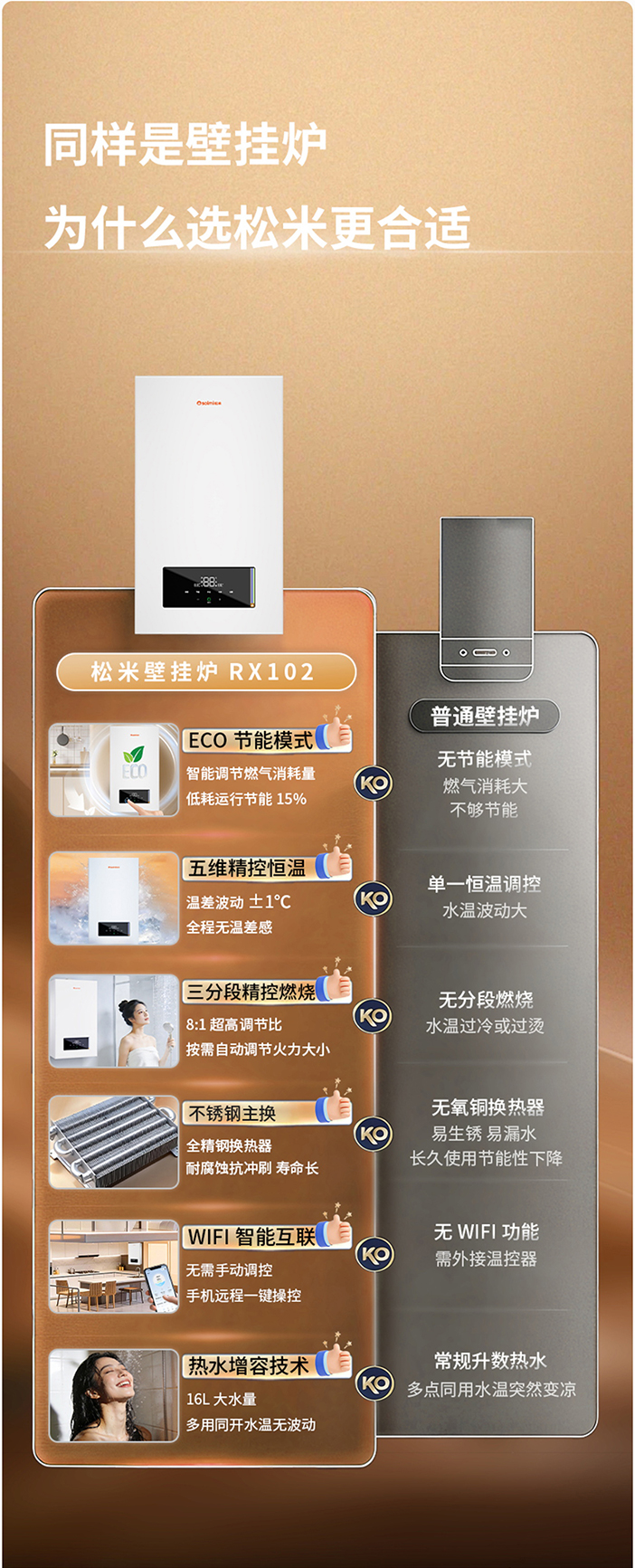 实用壁挂炉RX102系列